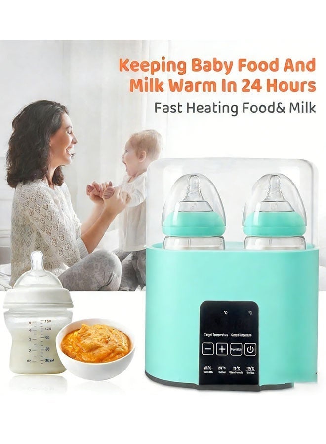Bukela Baby Bottle Warmer, Multifuntion Breast Milk Warmer, Fast Baby Food Heater & Defrost Warmer with Timer for Twins, LCD Display Accurate Temperature Adjustment, 24H Constant Mode - Image 3